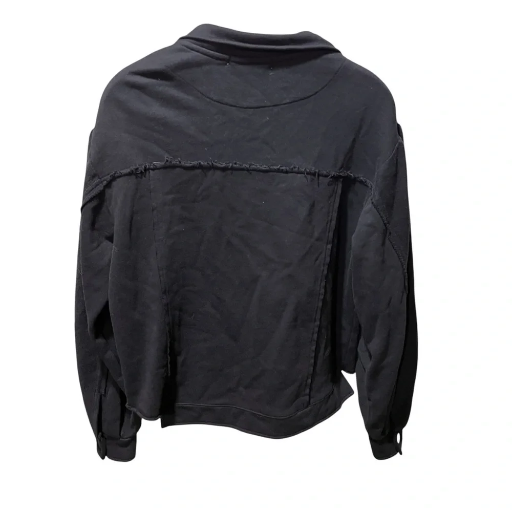 NATURAL LIFE Black Cropped Button Down Utility Jacket XS/S - Picture 7 of 10